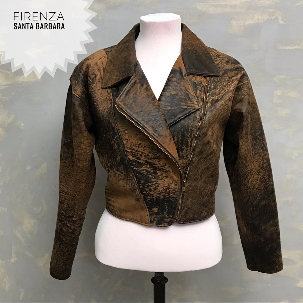 Firenze Santa Barbara Leather Jacket Cropped